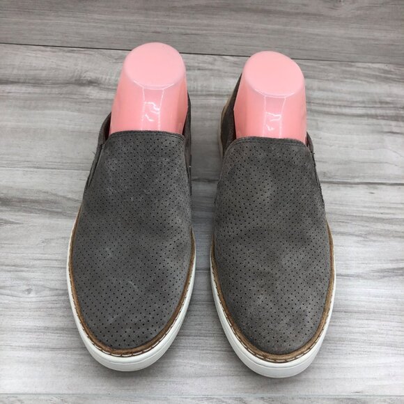 Ugg Shoes Womens 9.5 Adley Gray Suede Slip On Sneakers - Picture 7 of 11